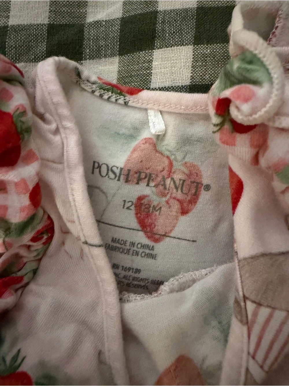 Posh Peanut Baby Girls Strawberry Print Ruffle Two-Piece Set - Pink